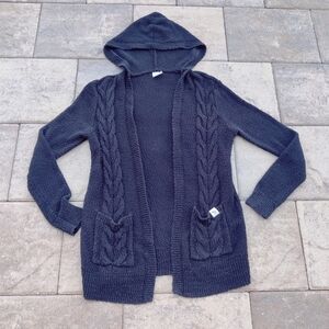 Abercrombie Kids Black Hooded Cardigan